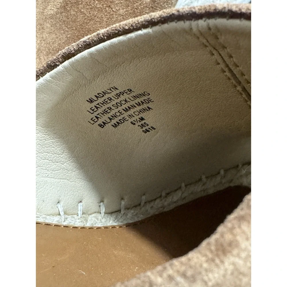 Marc Fisher Alida Suede Espadrille Platform Wedge Sandals Brown Open Toe 6.5M